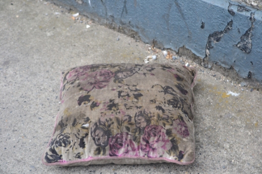 a cushion left behind