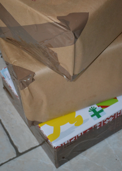parcels ready for the postman